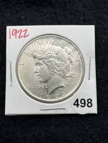 1922 Peace Silver Dollar Coin