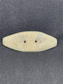 Engraved Gorget Indian Artifact Arrowhead
