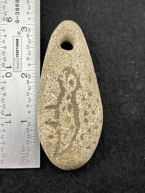 Engraved Pendant Indian Artifact Arrowhead