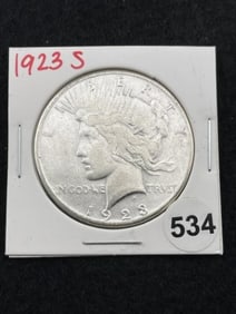 1923 S Peace Silver Dollar Coin