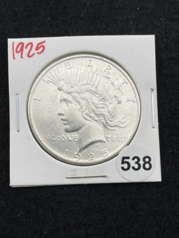 1925 Peace Silver Dollar Coin (1 of 2)