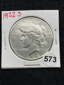 1922 S Peace Silver Dollar Coin