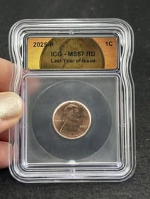 2025-P ICG - MS67 RD Last Year of Issue Penny