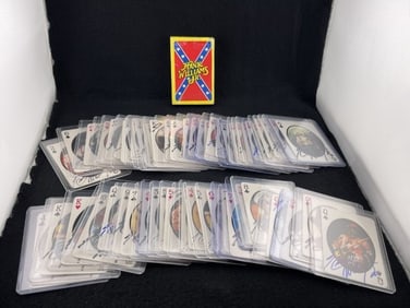 54 Full-Color Photos of Hank Williams Jr. Playing Cards Hand Signed Authentic Autograph in original