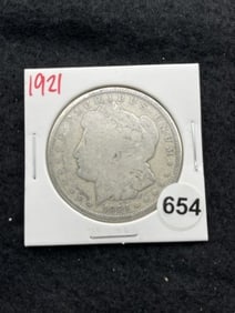 1921 Morgan Silver Dollar Coin