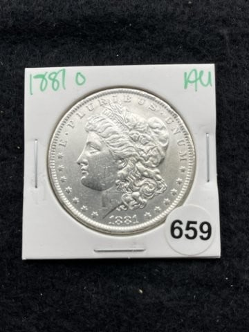 1881 O AU Morgan Silver Dollar Coin (1 of 2)