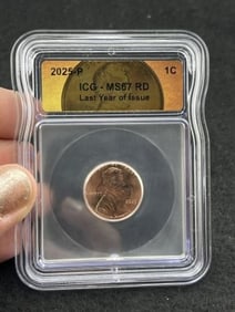 2025-P ICG - MS67 RD Last Year of Issue Penny