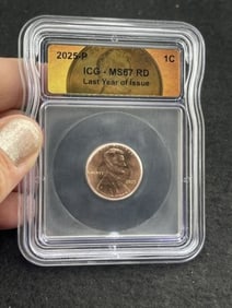 2025-P ICG - MS67 RD Last Year of Issue Penny