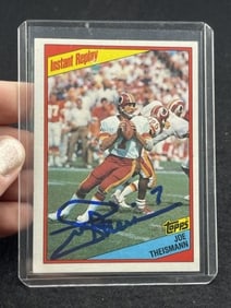 Joe Theisman Hand Signed Authentic Autograph Football Card