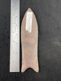 Slate Fluted Point Indian Artifact Arrowhead