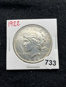 1922 Peace Silver Dollar Coin