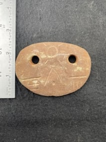 Engraved Gorget Indian Artifact Arrowhead