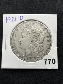 1921 D Morgan Silver Dollar Coin