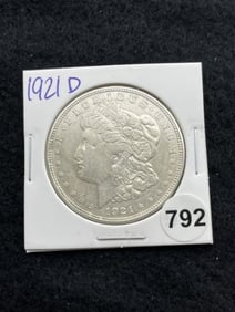1921 D Morgan Silver Dollar Coin