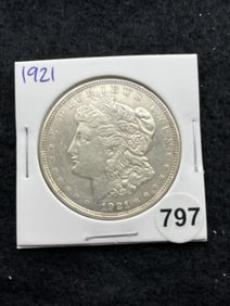 1921 Morgan Silver Dollar Coin