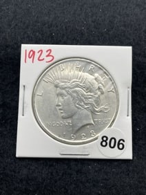 1923 Peace Silver Dollar Coin