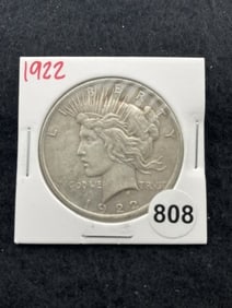 1922 Peace Silver Dollar Coin
