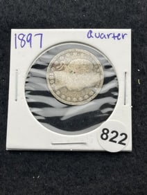 1897 Barber Quarter Coin