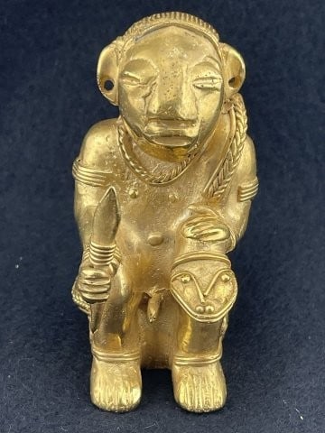 Tumbaga Tairona Gold Figurine UNKNOWN MATERIAL: KEY WORDS: INDIAN ARTIFACT ARTIFACTS ARROWHEAD ARROWHEADS NATIVE AMERICAN MISSISSIPPIAN QUAPAW CADDO POTTERY COINS MORGAN DOLLAR PEACE DOLLAR SILVER COINS. All coins have been Sigma tested for authent