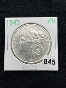 1890 AU Morgan Silver Dollar Coin