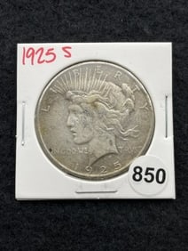 1925 S Peace Silver Dollar Coin