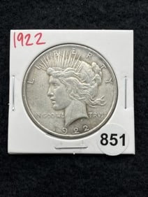 1922 Peace Silver Dollar Coin