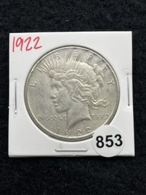1922 Peace Silver Dollar Coin