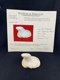 Bust Birdstone with Thomas Matthews COA from Greenup County, Kentucky Indian Artifact Arrowhead