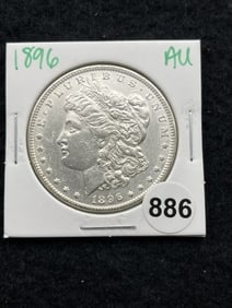1896 AU Morgan Silver Dollar Coin