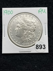 1900 AU Morgan Silver Dollar Coin