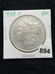 1889 O AU Morgan Silver Dollar Coin