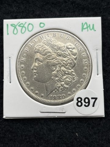 1880 O AU Morgan Silver Dollar Coin (1 of 2)