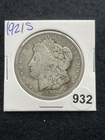 1921 S Morgan Silver Dollar Coin