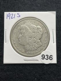 1921 S Morgan Silver Dollar Coin