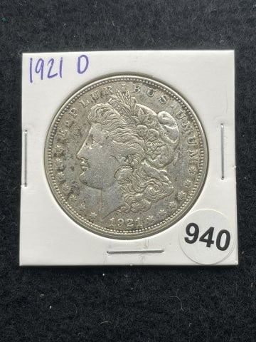 1921 D Morgan Silver Dollar Coin: KEY WORDS: INDIAN ARTIFACT ARTIFACTS ARROWHEAD ARROWHEADS NATIVE AMERICAN MISSISSIPPIAN QUAPAW CADDO POTTERY COINS MORGAN DOLLAR PEACE DOLLAR SILVER COINS. All coins have been Sigma tested for authent