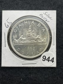 1965 Canadian Silver Dollar Coin