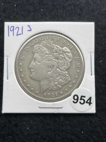 1921 S Morgan Silver Dollar Coin: KEY WORDS: INDIAN ARTIFACT ARTIFACTS ARROWHEAD ARROWHEADS NATIVE AMERICAN MISSISSIPPIAN QUAPAW CADDO POTTERY COINS MORGAN DOLLAR PEACE DOLLAR SILVER COINS. All coins have been Sigma tested for authent