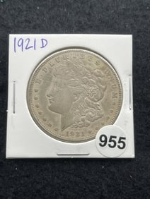 1921 D Morgan Silver Dollar Coin