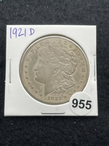 1921 D Morgan Silver Dollar Coin: KEY WORDS: INDIAN ARTIFACT ARTIFACTS ARROWHEAD ARROWHEADS NATIVE AMERICAN MISSISSIPPIAN QUAPAW CADDO POTTERY COINS MORGAN DOLLAR PEACE DOLLAR SILVER COINS. All coins have been Sigma tested for authent