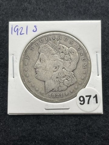 1921 S Morgan Silver Dollar Coin: KEY WORDS: INDIAN ARTIFACT ARTIFACTS ARROWHEAD ARROWHEADS NATIVE AMERICAN MISSISSIPPIAN QUAPAW CADDO POTTERY COINS MORGAN DOLLAR PEACE DOLLAR SILVER COINS. All coins have been Sigma tested for authent