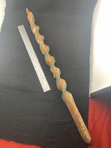 Wooden Twisted Pipe Stem Indian Artifact Arrowhead (1 of 9)