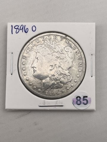 1896 O Morgan Silver Dollar Coin: KEY WORDS: INDIAN ARTIFACT ARTIFACTS ARROWHEAD ARROWHEADS NATIVE AMERICAN MISSISSIPPIAN QUAPAW CADDO POTTERY COINS MORGAN DOLLAR PEACE DOLLAR SILVER COINS. All coins have been Sigma tested for authent