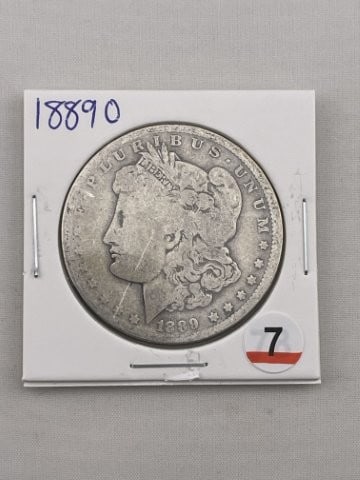 1889 O Morgan Silver Dollar Coin: KEY WORDS: INDIAN ARTIFACT ARTIFACTS ARROWHEAD ARROWHEADS NATIVE AMERICAN MISSISSIPPIAN QUAPAW CADDO POTTERY COINS MORGAN DOLLAR PEACE DOLLAR SILVER COINS. All coins have been Sigma tested for authent