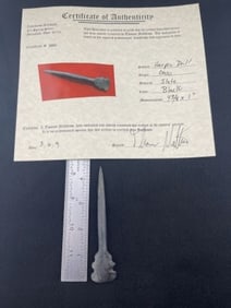 Hair Pin Drill with Thomas Matthews COA from Ohio Indian Artifact Arrowhead