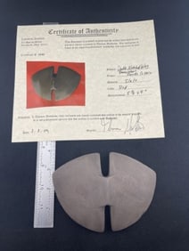 Double Notched Wing Bannerstone with Thomas Matthews COA from Fayette County, Ohio Indian Artifact
