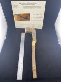 Stemmed Pipe with Thomas Matthews COA from Georgia Indian Artifact Arrowhead