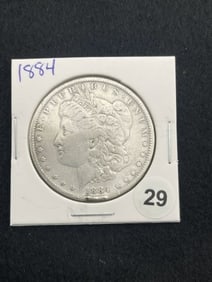 1884 Morgan Silver Dollar Coin
