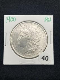 1900 AU Morgan Silver Dollar Coin