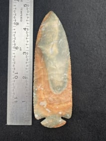 Dovetail made of beautiful flint ridge material Indian Artifact Arrowhead