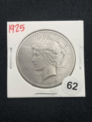 1925 Peace Silver Dollar Coin (1 of 2)